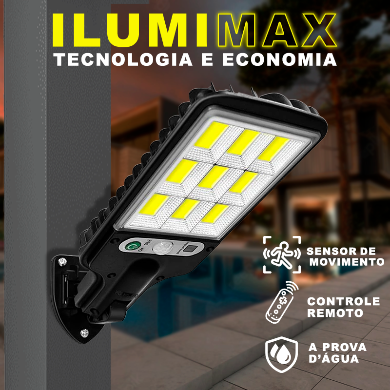 Foco solar LED con sensor de movimiento brasileño / IlumiMax